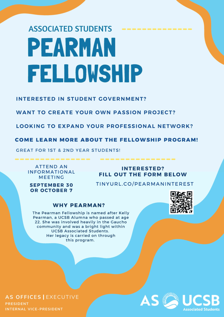 application info for Pearman Fellowship